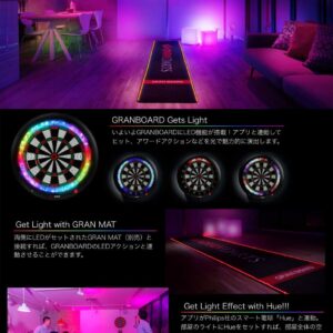 GRAN BOARD 3s LED Bluetooth Dartboard Green with Special Bracket & ChoukouTip50pics