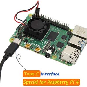 Raspberry Pi 4 Model B CPU HeatSinks Single Cooling Fan with RAM LAN USB Chip Heatsink Set
