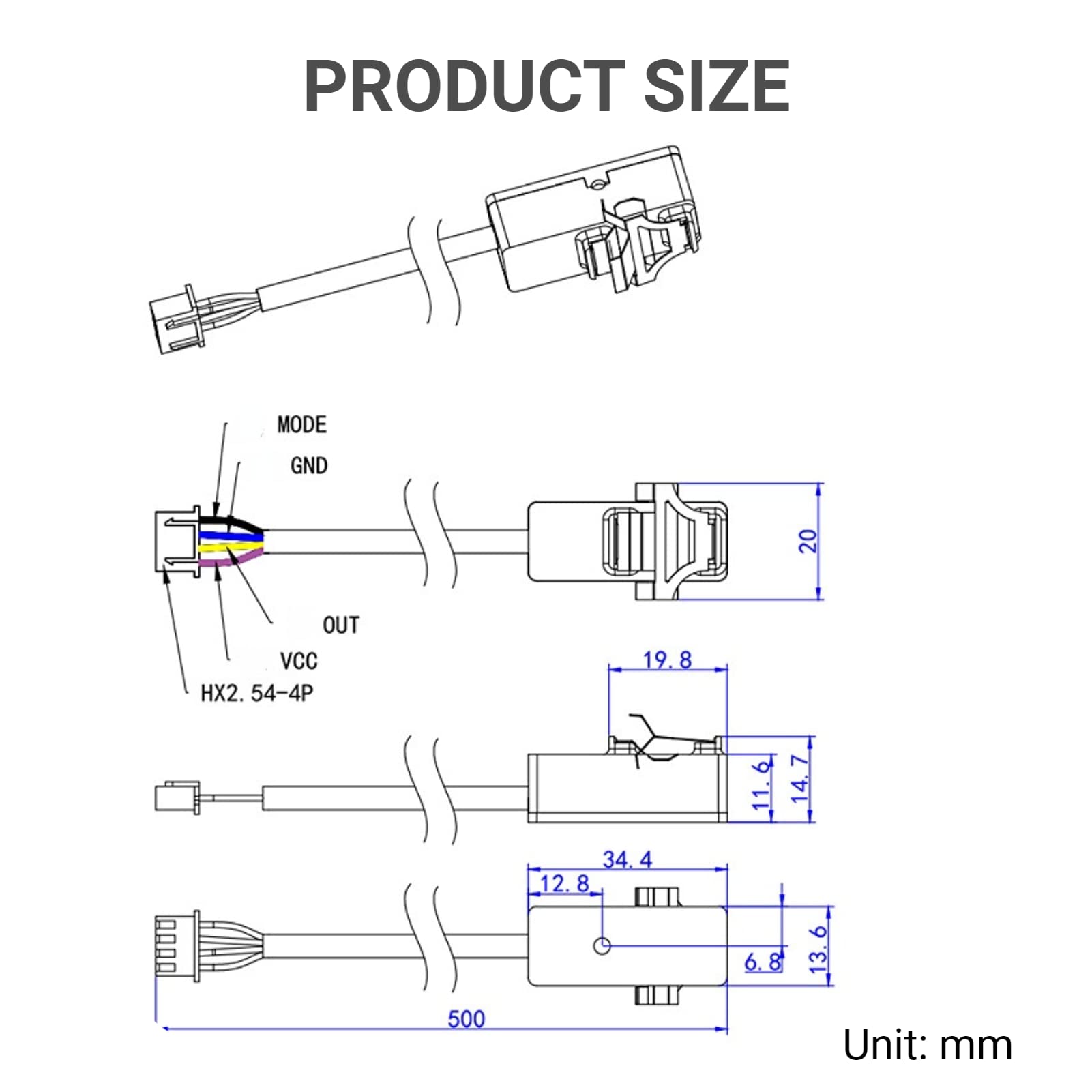 Liquid Level Sensor, Non Contact Water Level Sensor Capacitive Liquid Level Detector with Intelligent Liquid Level Reference Adjustment, Water Level Tool Liquid Level Switch for Aquariums