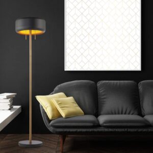 Globe Electric 67346 Novogratz x Globe Floor Lamp, Dark Gray