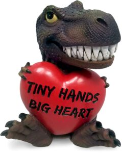 dwk - prehistoric passion - adorable dinosaur valentine's day gifts tiny hands big heart sign collectible indoor outdoor trex figurine romantic gift home & garden decor accent, 6-inch…