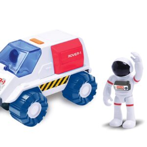 ASTRO VENTURE Space Playset - Toy Space Shuttle & Space Rover with Lights and Sound & 2 Astronaut Figurine Gift Toys for Boys and Girls