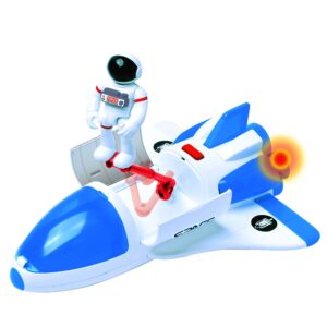 ASTRO VENTURE Space Playset - Toy Space Shuttle & Space Rover with Lights and Sound & 2 Astronaut Figurine Gift Toys for Boys and Girls