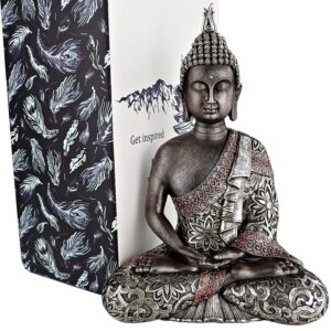 25dol buddha statues for home. 7.3" buddha statue (the final meditation). collectibles and figurines, meditation decor, spiritual living room decor, yoga zen decor, hindu and east asian décor