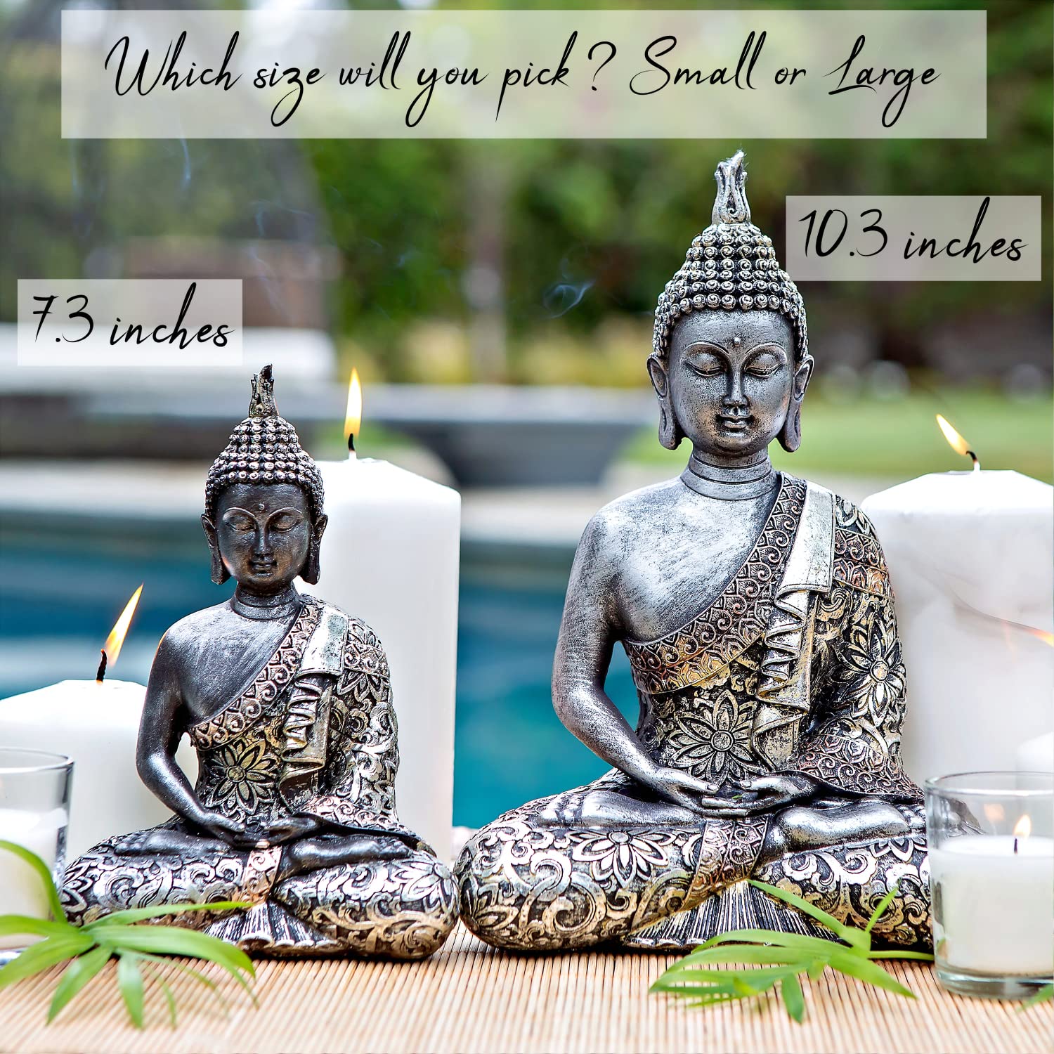 25DOL Buddha Statues for Home. 7.3" Buddha Statue (The Final Meditation). Collectibles and Figurines, Meditation Decor, Spiritual Living Room Decor, Yoga Zen Decor, Hindu and East Asian Décor