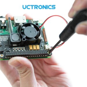 UCTRONICS PoE hat for Raspberry Pi, 5V 2.5A Max 802.3af Compliant, Mini Power Over Ethernet Expansion Board with Cooling Fan for Raspberry Pi 4B, 3B+