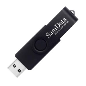 SamData 32GB USB Flash Drives 2 Pack 32GB Thumb Drives Memory Stick Jump Drive with LED Light for Storage and Backup (2 Colors: Black Blue)