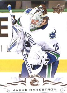 2018-19 upper deck hockey card #172 jacob markstrom vancouver canucks official nhl ud trading card