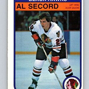 1982-83 O-Pee-Chee Hockey #74 Al Secord Chicago Blackhawks Official NHL OPC Trading Card (stock photo used)