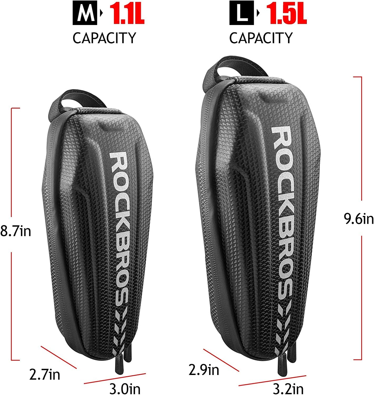 ROCKBROS Top Tube Bike Bag Bike Front Frame Bag EVA Bicycle Bag Bike Accessories Pouch Storage Pack Water Resistant Bike Phone Bag Below 6.2"/6.5" for Mountain Road Bike