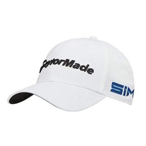 TaylorMade Tour Cage Structured Fitted Hat, White, Small/Medium