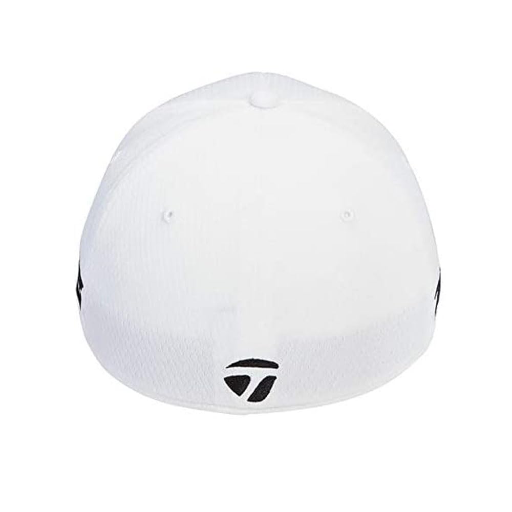 TaylorMade Tour Cage Structured Fitted Hat, White, Small/Medium