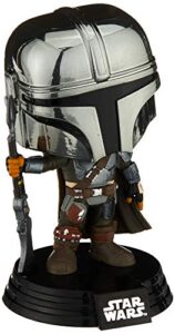 funko pop! star wars: the mandalorian - mandalorian (chrome), amazon exclusive