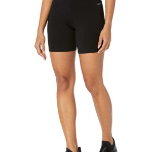 Jockey Womens High Waist 6'' Bike Casual Shorts, Deep Black, Large US