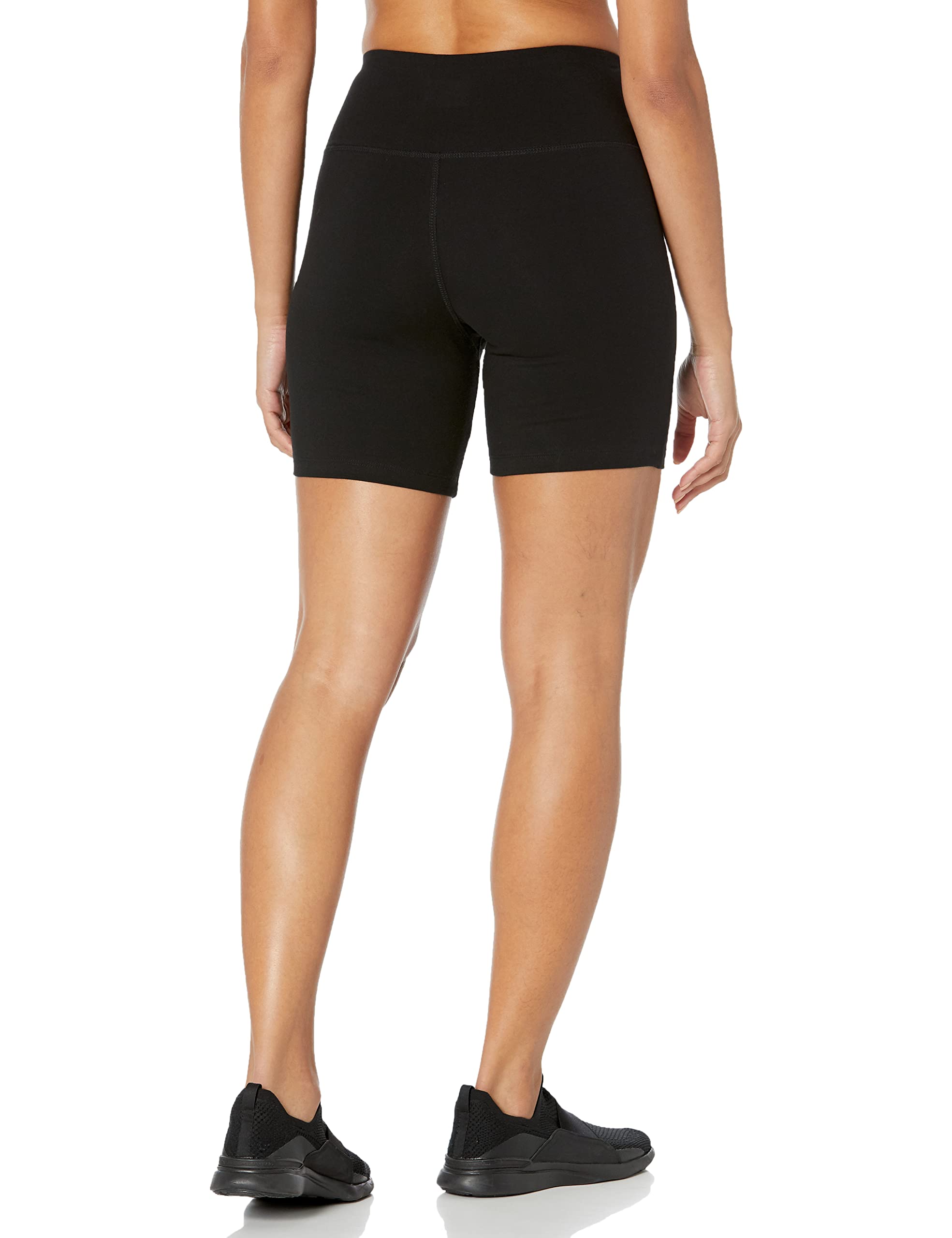 Jockey Womens High Waist 6'' Bike Casual Shorts, Deep Black, Large US