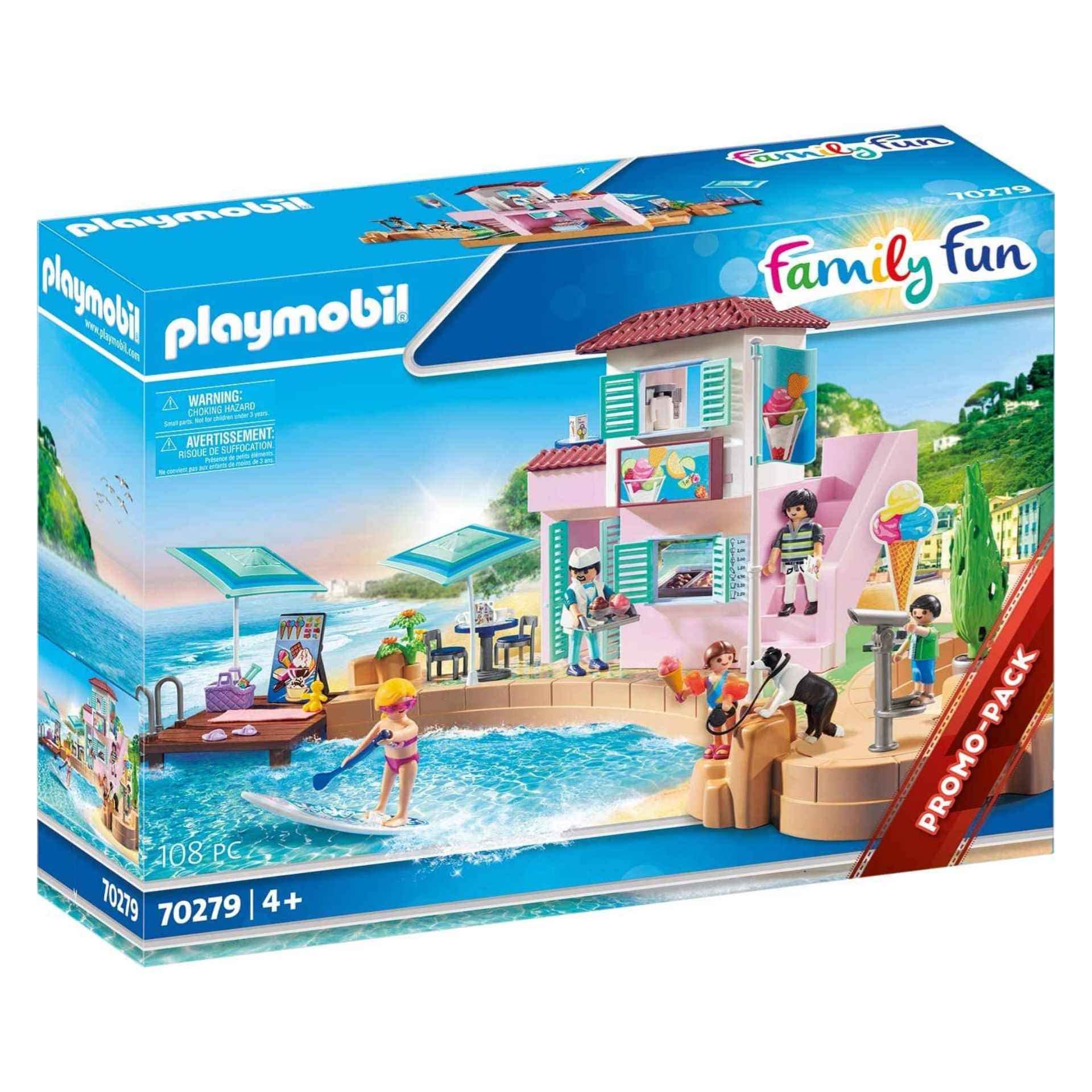 Playmobil Waterfront Ice Cream Shop, Multicoloured