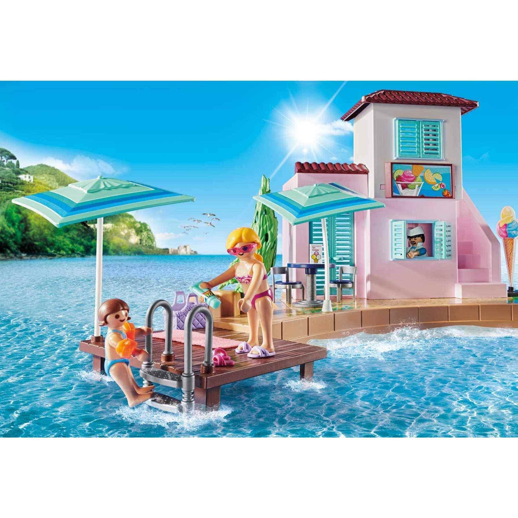 Playmobil Waterfront Ice Cream Shop, Multicoloured