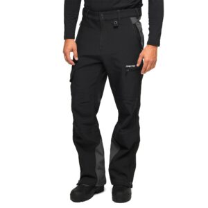 arctix men's advantage outdoor quick dry fleece lined softshell pants, jet black, small/32" inseam