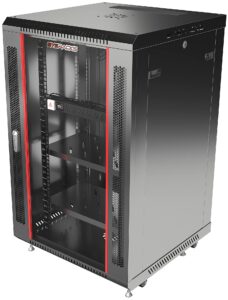 sysracks - server rack – wall mount rack - locking cabinet for network - electronics - security - audio - video - av equipment - data rack - legs/power strip/shelf/fan - 24-inch deep sysracks… (18u)