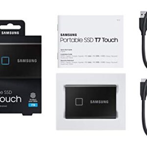 SAMSUNG SSD T7 Portable External Solid State Drive 1TB, Up to USB 3.2 Gen2 , Reliable Storage for Gaming, Students, Professionals, (MU-PC1T0T/AM), Black