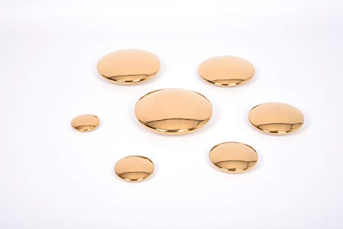 TickiT Sensory Reflective Buttons - Gold - Set of 7 - Ages 0m+ - Mirrored Discs for Babies and Toddlers - Sensory Stacking Toy