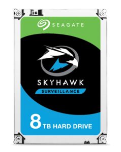 seagate - st8000vx004 skyhawk st8000vx004 8 tb hard drive - 3.5 internal - sata (sata/600) - video surveillance system, network video recorder device supported - 256 mb buffer