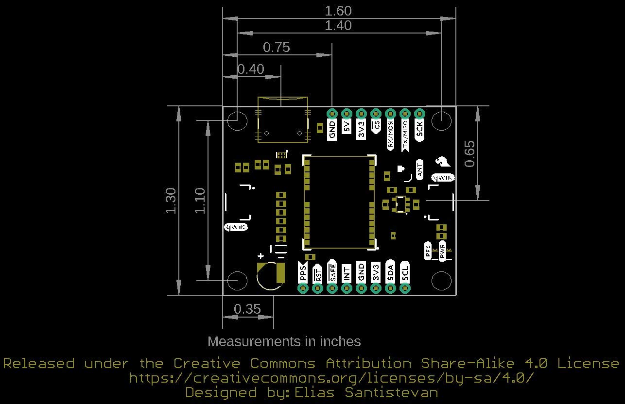 SparkFun GPS Breakout - NEO-M9N, U.FL (Qwiic) Breakout No Soldering Required Breadboardable Contains a Rechargeable Backup Battery Allowing a Warm-Start decreasing time-to-First-fix