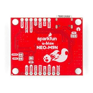 SparkFun GPS Breakout - NEO-M9N, U.FL (Qwiic) Breakout No Soldering Required Breadboardable Contains a Rechargeable Backup Battery Allowing a Warm-Start decreasing time-to-First-fix