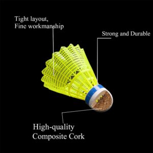 Senston Badminton Shuttlecocks Nylon Badminton Shuttlecocks Birdies Durability Stability Shuttlecock for Outdoor Indoor Sports Activities/Training