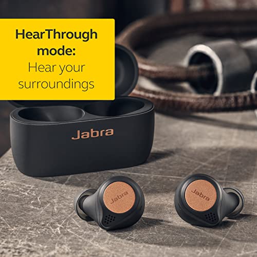 Jabra Elite Active 75t True Wireless Bluetooth Earbuds, Copper Black – Wireless Earbuds for Running and Sport, Charging Case Included, 24 Hour Battery, Active Noise Cancelling Sport Earbuds