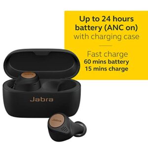 Jabra Elite Active 75t True Wireless Bluetooth Earbuds, Copper Black – Wireless Earbuds for Running and Sport, Charging Case Included, 24 Hour Battery, Active Noise Cancelling Sport Earbuds