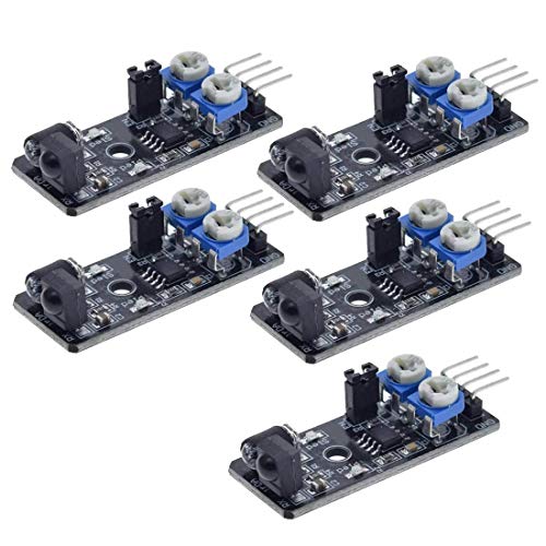 HiLetgo 5pcs IR Infrared Obstacle Avoidance Sensor Module 4 Pin for Smart Car Robot