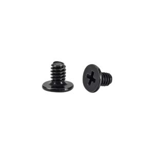 uxcell m2x4mm phillips screw fastener black 3.8mm dia screw head for laptop pc tv fan switch 50pcs