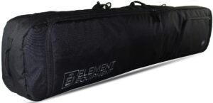 element equipment deluxe padded snowboard bag - premium high end travel bag black ripstop 157