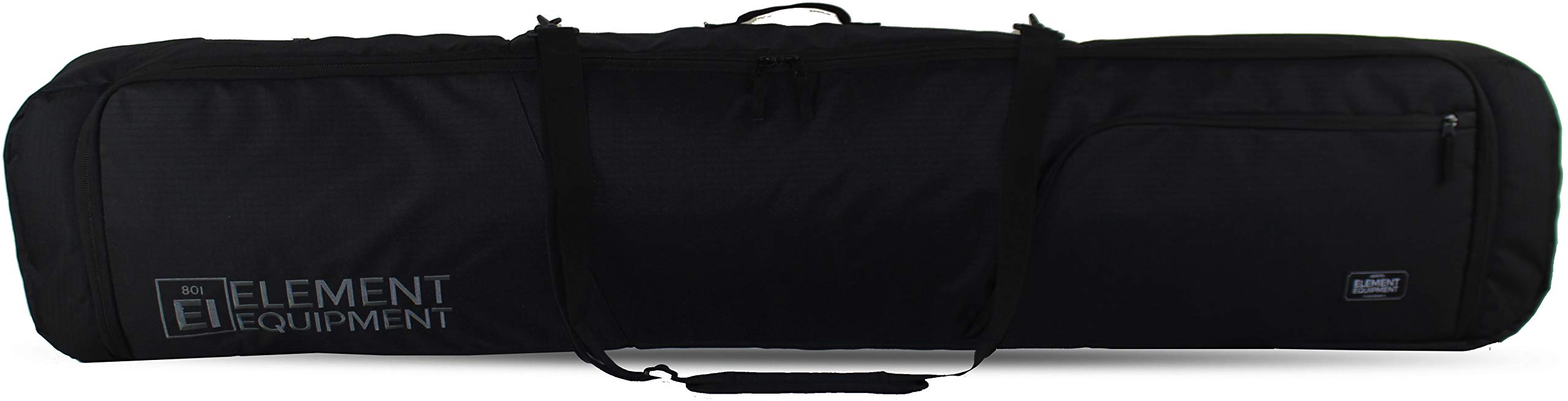 Element Equipment Deluxe Padded Snowboard Bag - Premium High End Travel Bag Black Ripstop 157