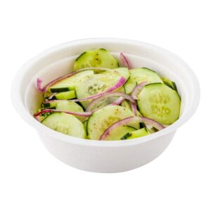 restaurantware pulp tek 18 ounce bagasse bowls 100 grease impervious salad bowls - lids sold separately microwavable white bagasse bowls reinforced rim sturdy for salads or more