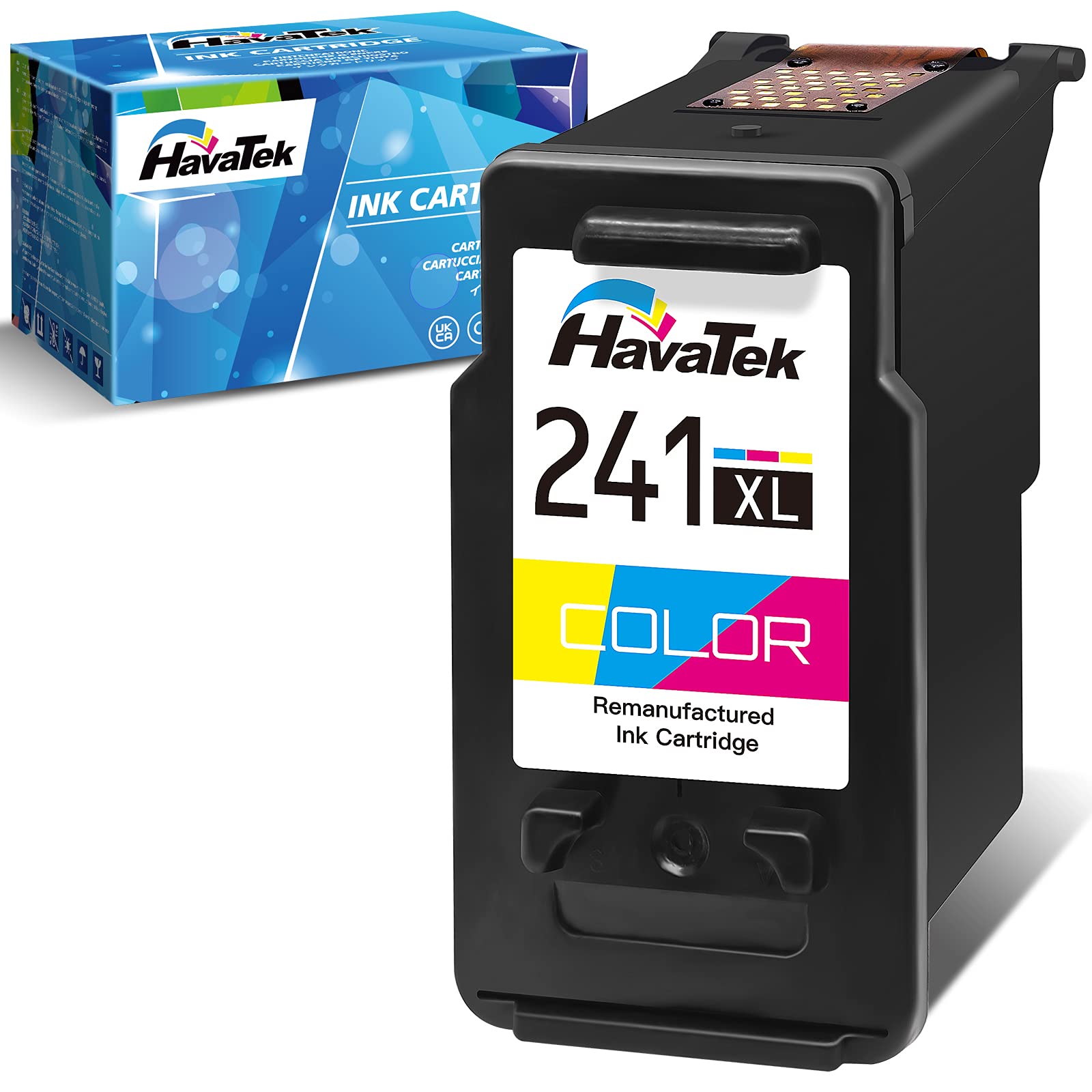 HavaTek Remanufactured Ink Cartridge Replacement for Canon 241 241XL CL-241XL for Pixma MG3620 MG3600 MX452 MG2120 MG3520 MX472 MG3220 MX432 MG2220 MX512 MG3122 MG3222 MG3120 Printer (1 Color)