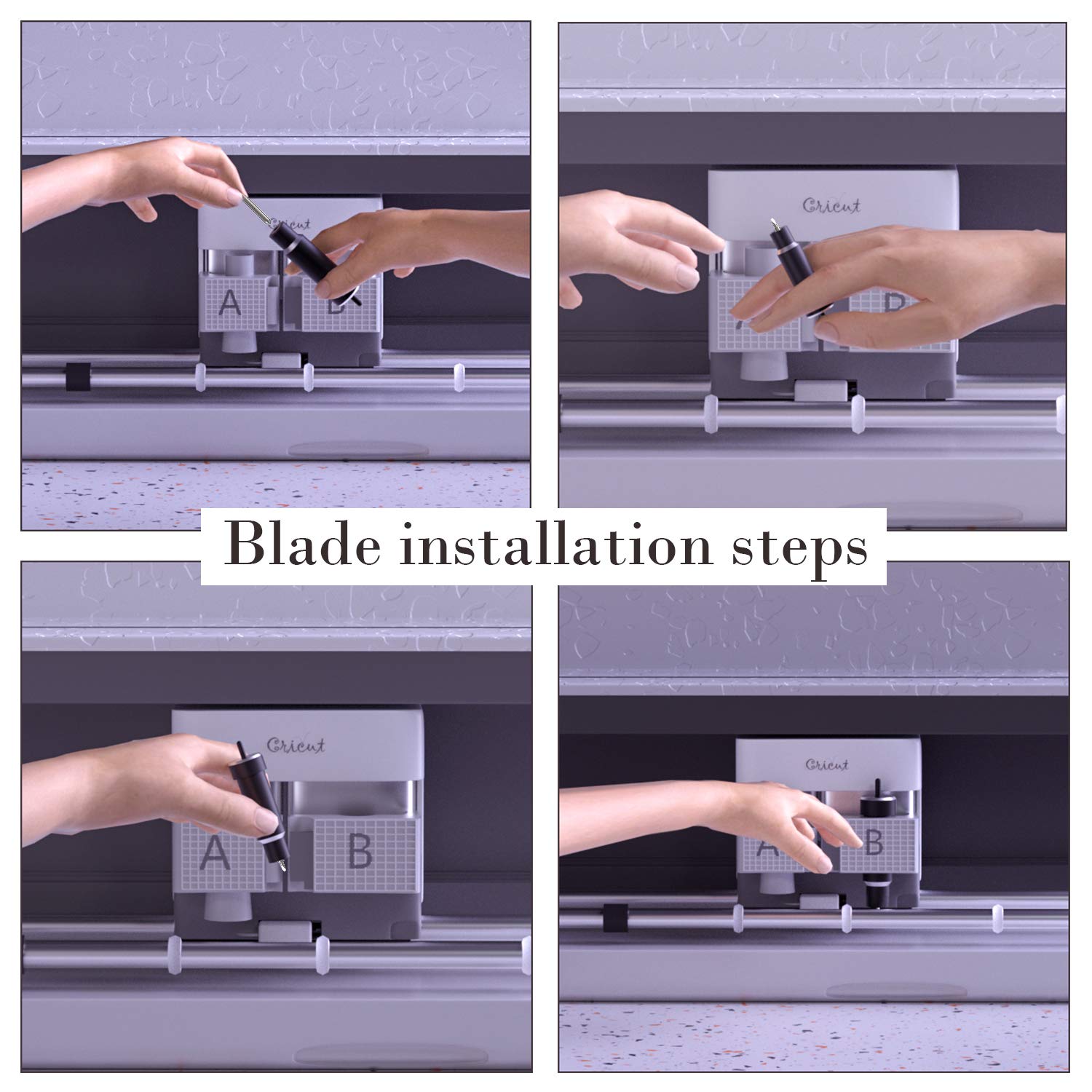 Explore Deep Cut Housing with DeepCut Blade Compatible with Cricut Explore Air one/Air 2/ Air 3 Cricut Maker/Maker 3 Cutting Machine