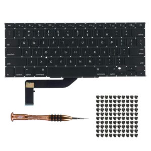 willhom us keyboard with screws + screwdriver kit replacement for macbook pro retina 15" a1398 (mid 2012- mid 2015)