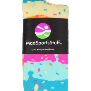 MadSportsStuff Rainbow Sprinkles Over the Calf Length Socks (Rainbow, Small)