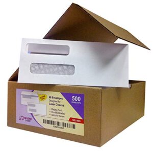 nextdaylabels - box of 500# 8 self seal double window security check envelopes