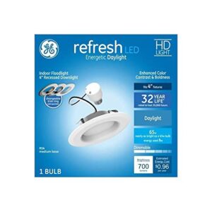 ge refresh 50-watt equivalent white dimmable recessed downlight (4-in)
