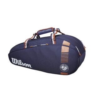 wilson roland garros 6 pack tennis bag - navy/redclay
