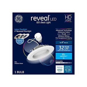 GE Reveal 65-Watt Equivalent White Dimmable Recessed Downlight (4-in)