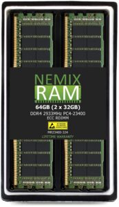 64gb 2x32gb ddr4-2933mhz pc4-23400 288-pin rdimm memory for apple mac pro 2019 7,1 by nemix ram