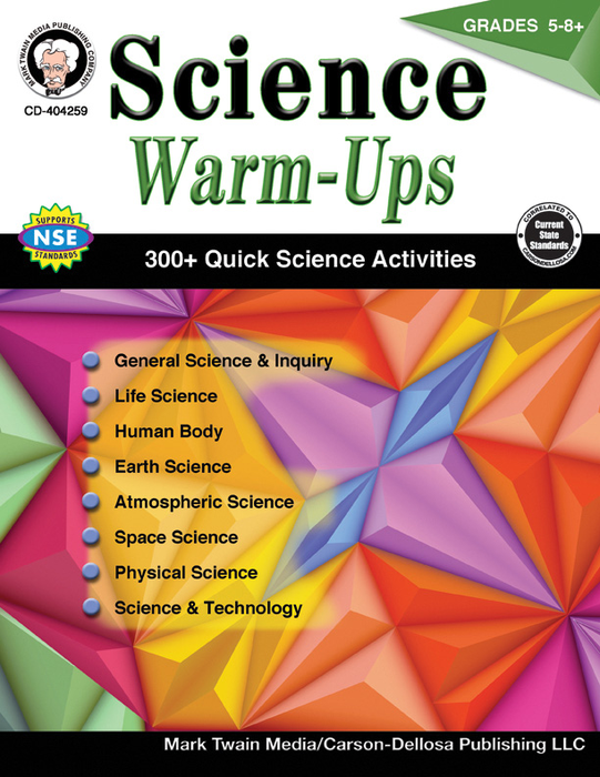 Mark Twain | Science Warm-Ups Workbook | Grades 5–8, Printable