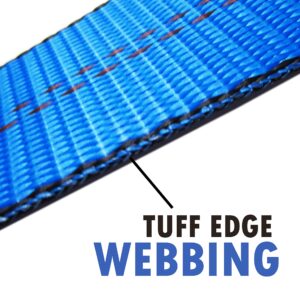 RuggedTow 2X USA Car Basket Straps Adjustable Tow Dolly DEMCO Wheel Net Set Flat Hook Standard Wheels Fits (14-20 Inches, Blue) Domestic