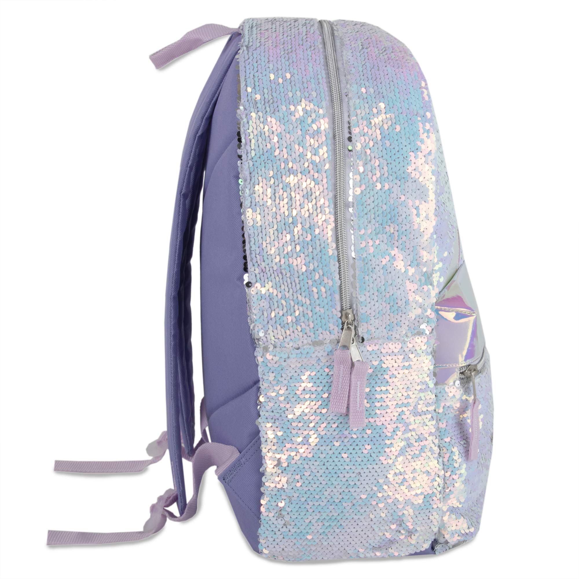 Emma & Chloe Reverse Sequin Glitter Backpacks - Color Changing Rainbow Magic Backpacks (Rainbow Unicorn)