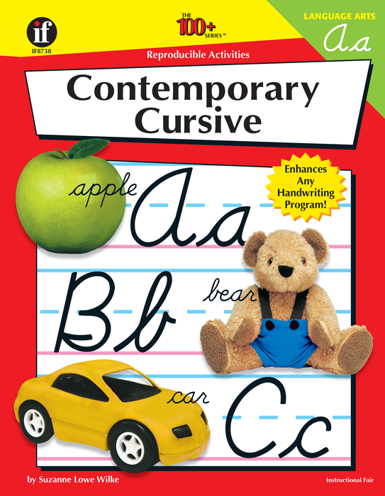 Carson Dellosa | The 100+ Series Contemporary Cursive Writing Workbook | Grades K–6, Printable