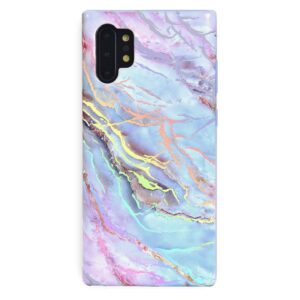 velvet caviar for samsung galaxy note 10+ plus case marble - cute protective phone cases for women, girls (holographic pink blue)